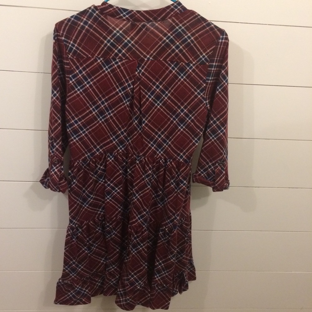 Plaid Ruffle Tunic - Picture 3 of 3